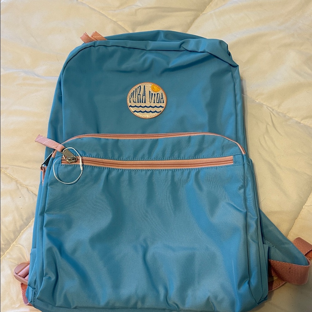 Pura Vida - NEW (no tags) Vibrant Blue & Pink Backpack w/ Laptop inner pocket